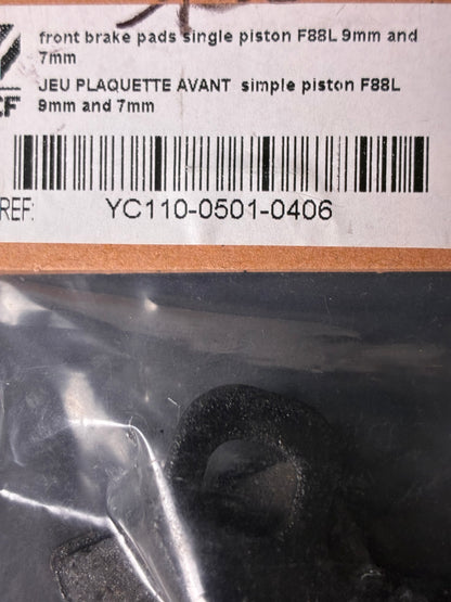 Plaquette de frein avant simple piston